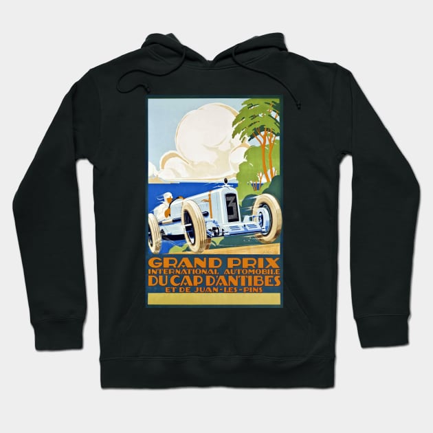 Vintage Antibes Grand Prix Poster 1929 Hoodie by Bugsponge